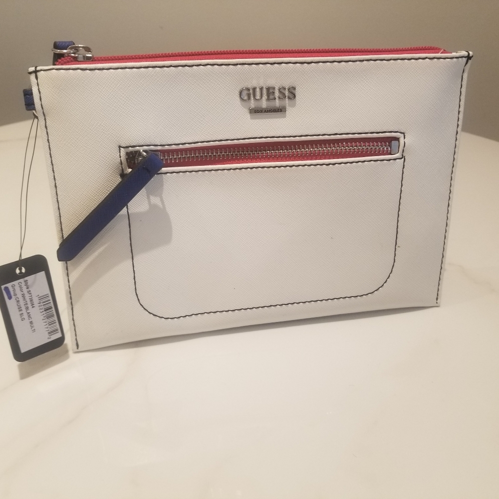 Guess Los Angeles White Clutch